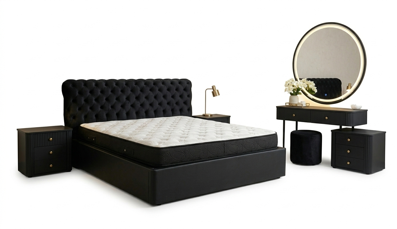 The Seraphina Velvet Vanity Set